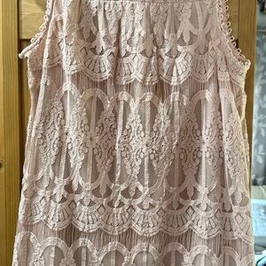 Elegant Pink Lace Dress